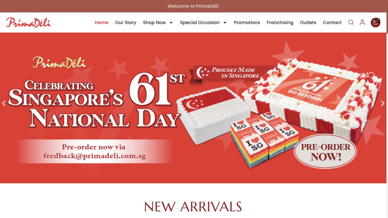 PrimaDéli website